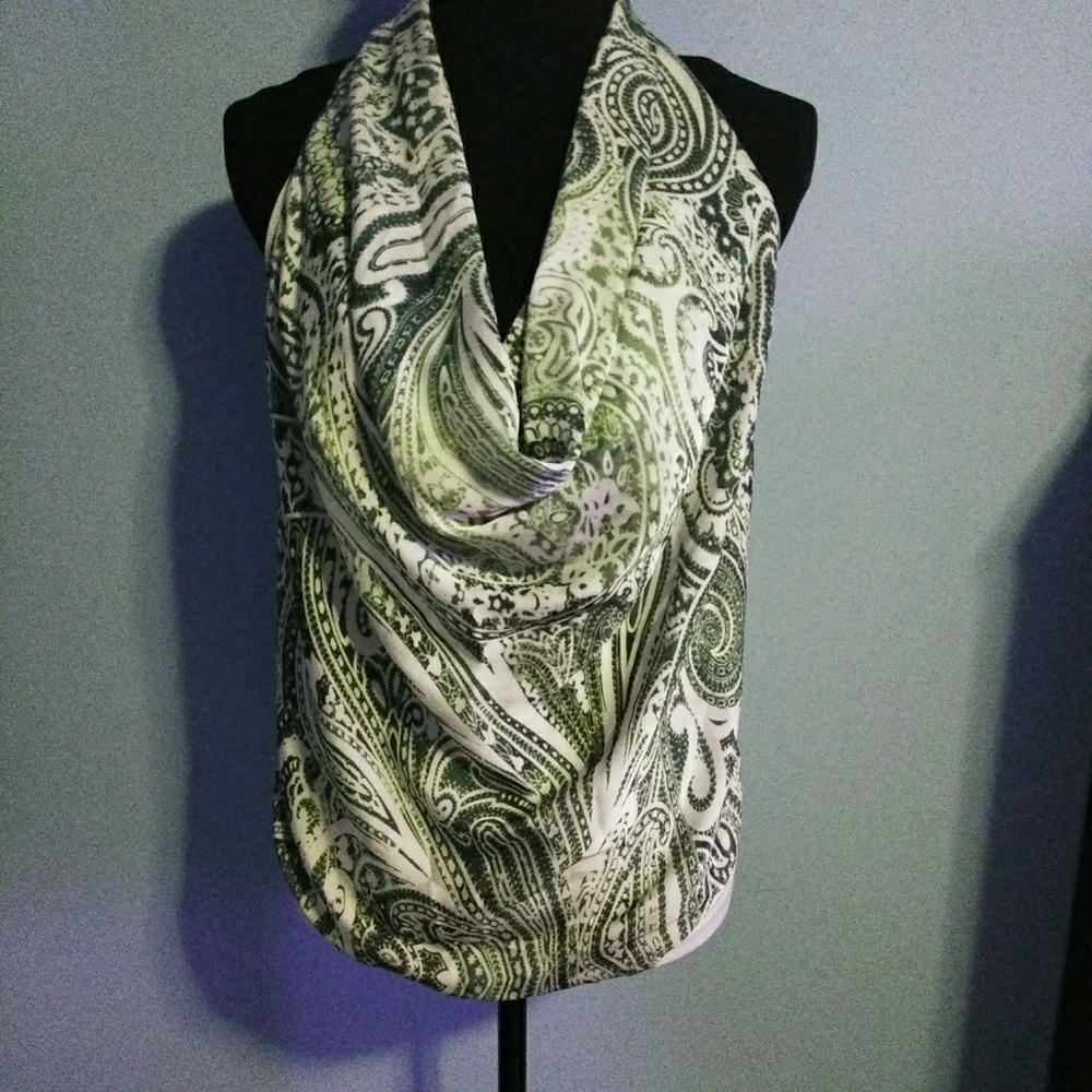 Paisley Windsor Scoop Neck Blouse Size M